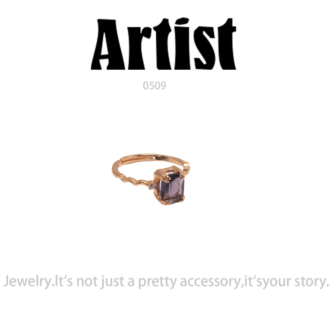 铜合金耳饰 气质小众设计高级感戒指~0509