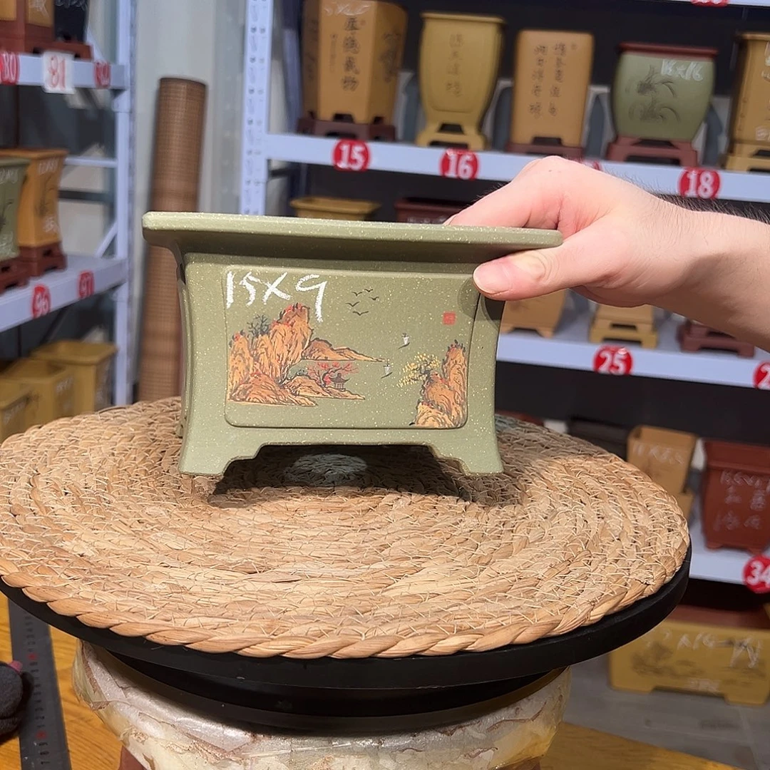 天心紫砂手工花盆