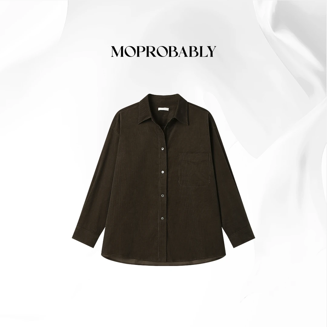 Moprobably贝贝「倾心」经典复古气质口袋夹克外套B5455006