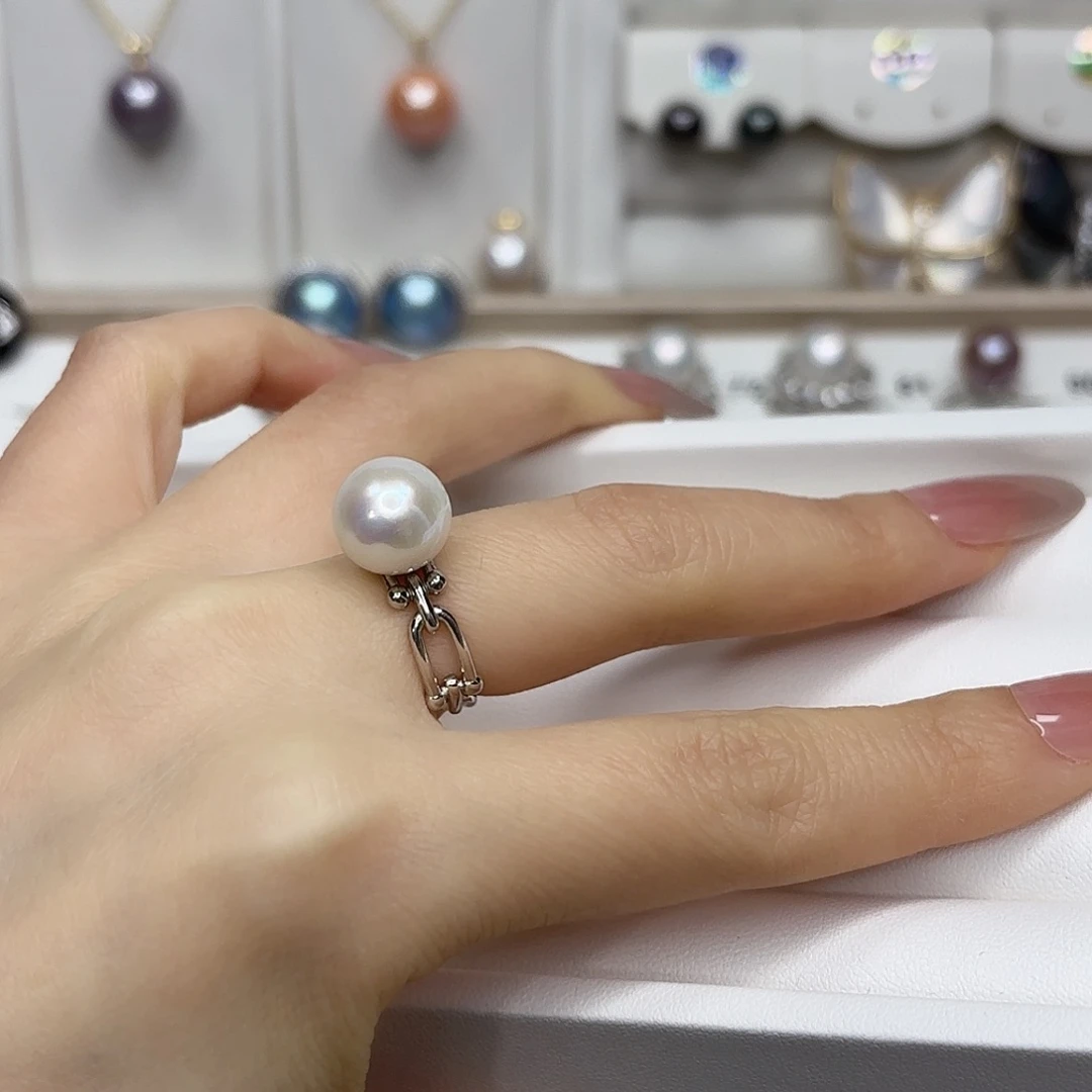 *****淡水珍珠银S925镶嵌戒指