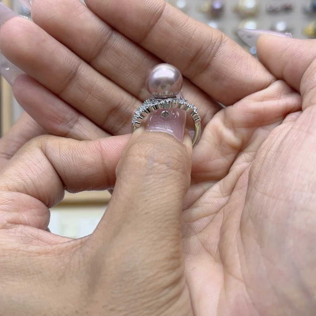 用***3戒指淡水珍珠合金