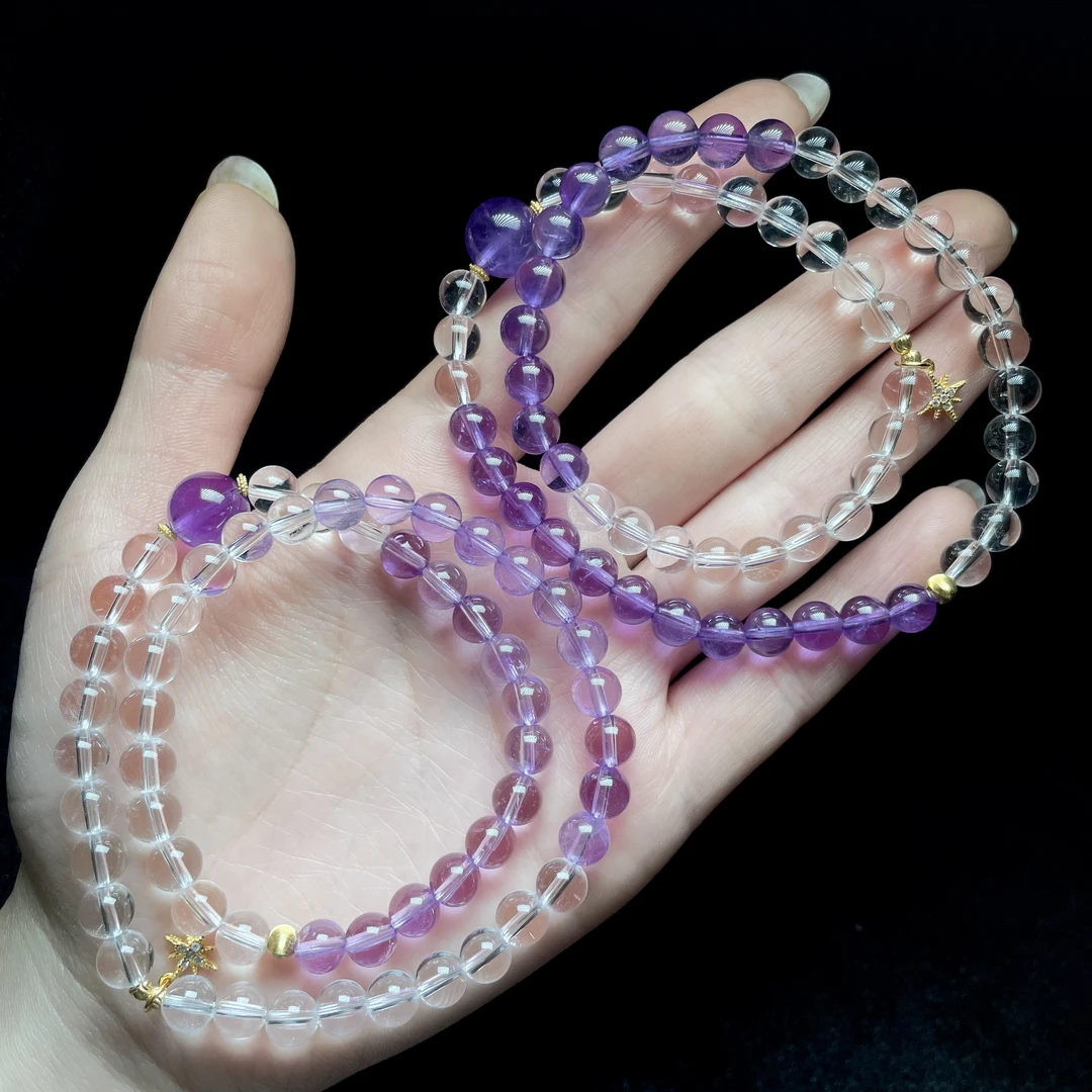 【云上好物】11 DS42354-紫水晶DIY多圈手串—多样性发一件-6mm（JG）