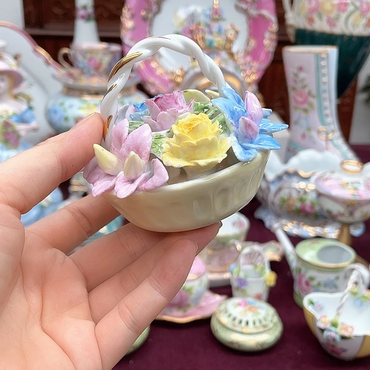 杯碟陶瓷摆件陶瓷