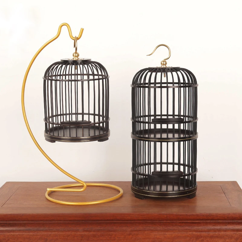 紫光檀木双层蝈蝈笼子圆形馒顶蛐蛐笼蚂蚱手编笼饲养箱昆虫爬虫