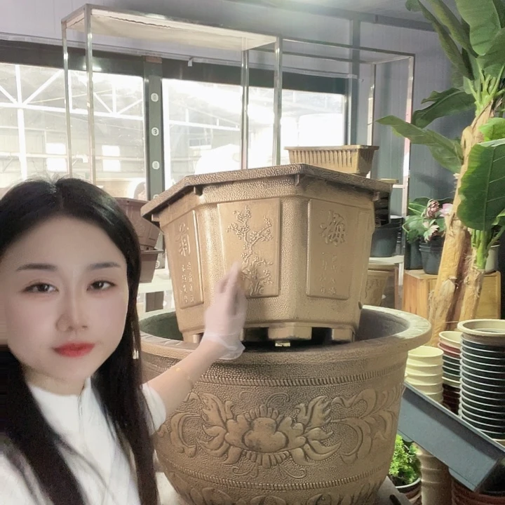 八角60花盆4个无孔