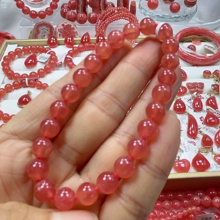 菱锰矿（红纹石）未镶嵌手串8咪