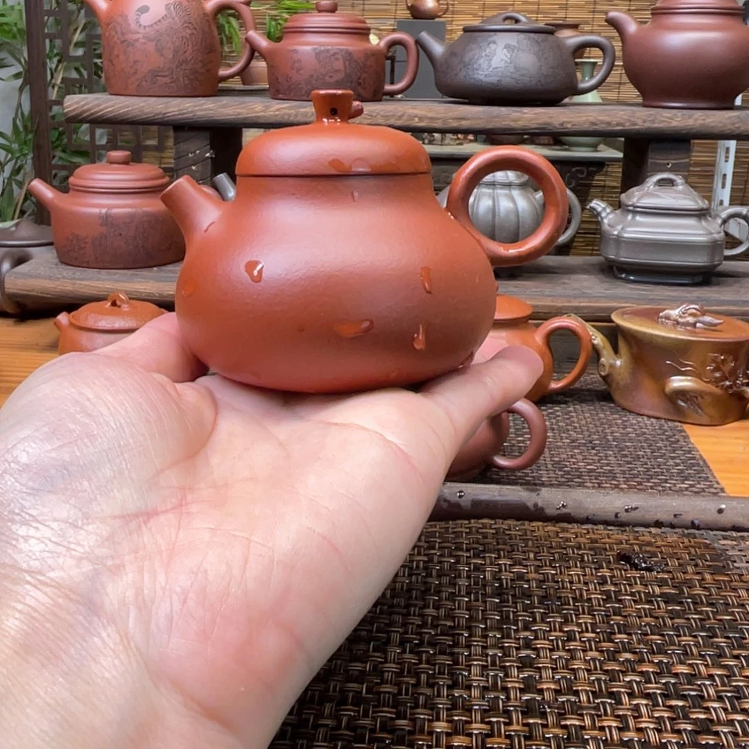 紫砂茶壶宜兴原矿紫砂手工制120