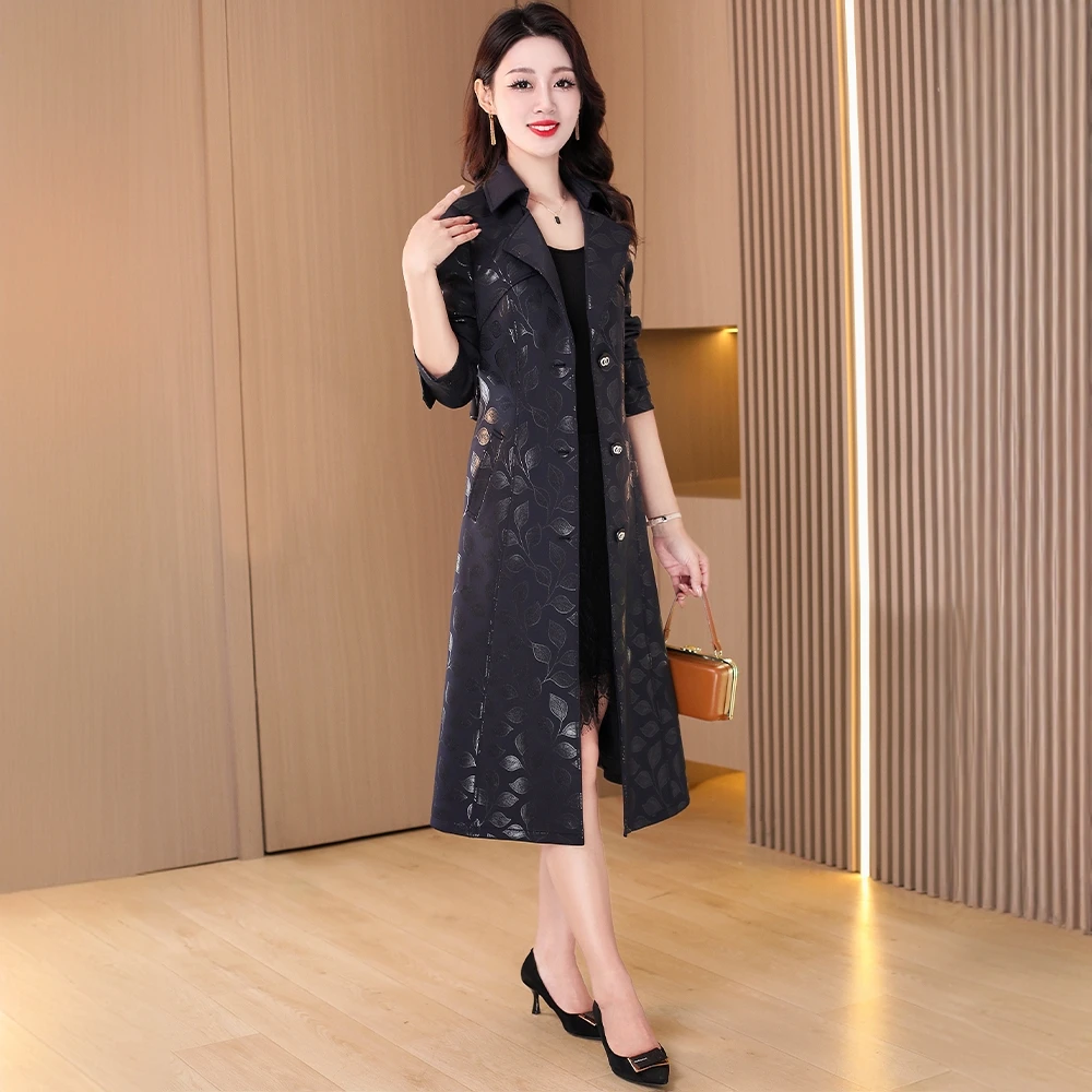 风衣外套女款2025新款中长款爆款杭州意法秋季高级感品牌妈妈大衣