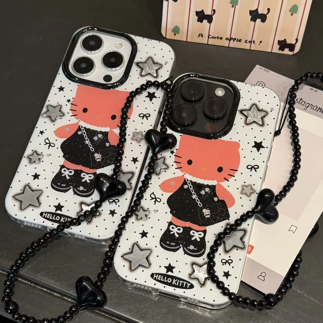 奥菲顿星星时尚凯蒂挂链适用苹果17冰川16手机壳华为vivo小米oppo