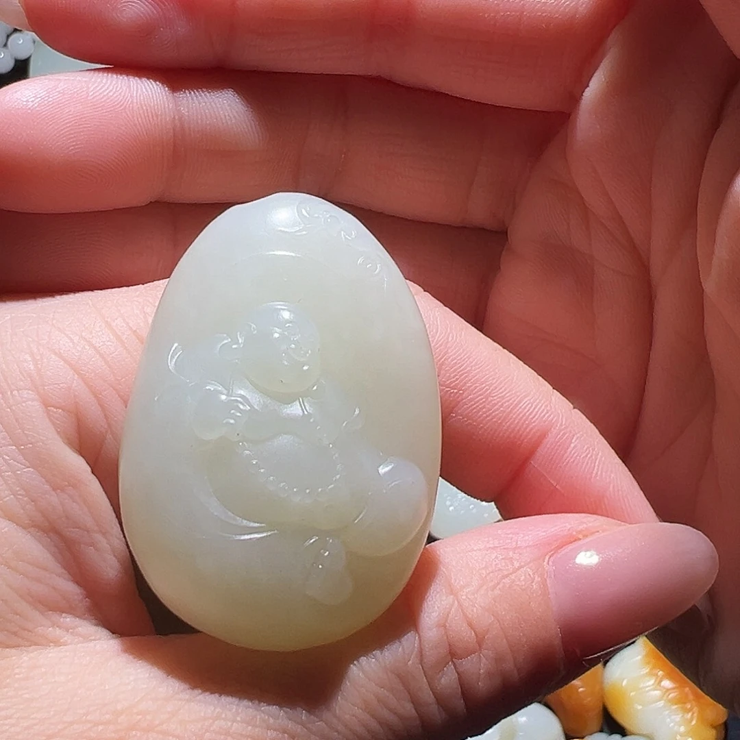 颈饰未镶嵌和田玉迟***福