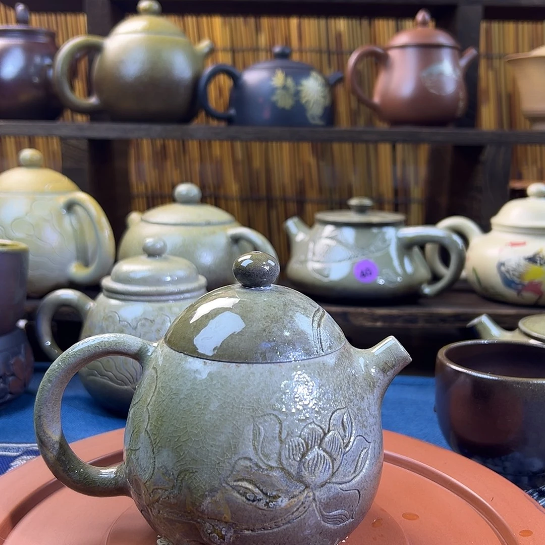 壶建水紫陶柴烧龙蛋全手工