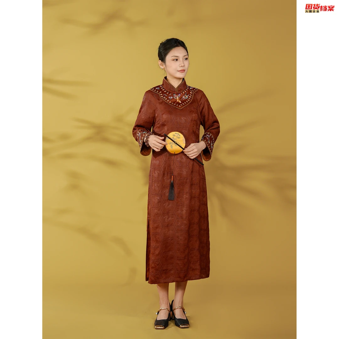 【万象有衣】原创设计师款香云纱连衣裙-8004