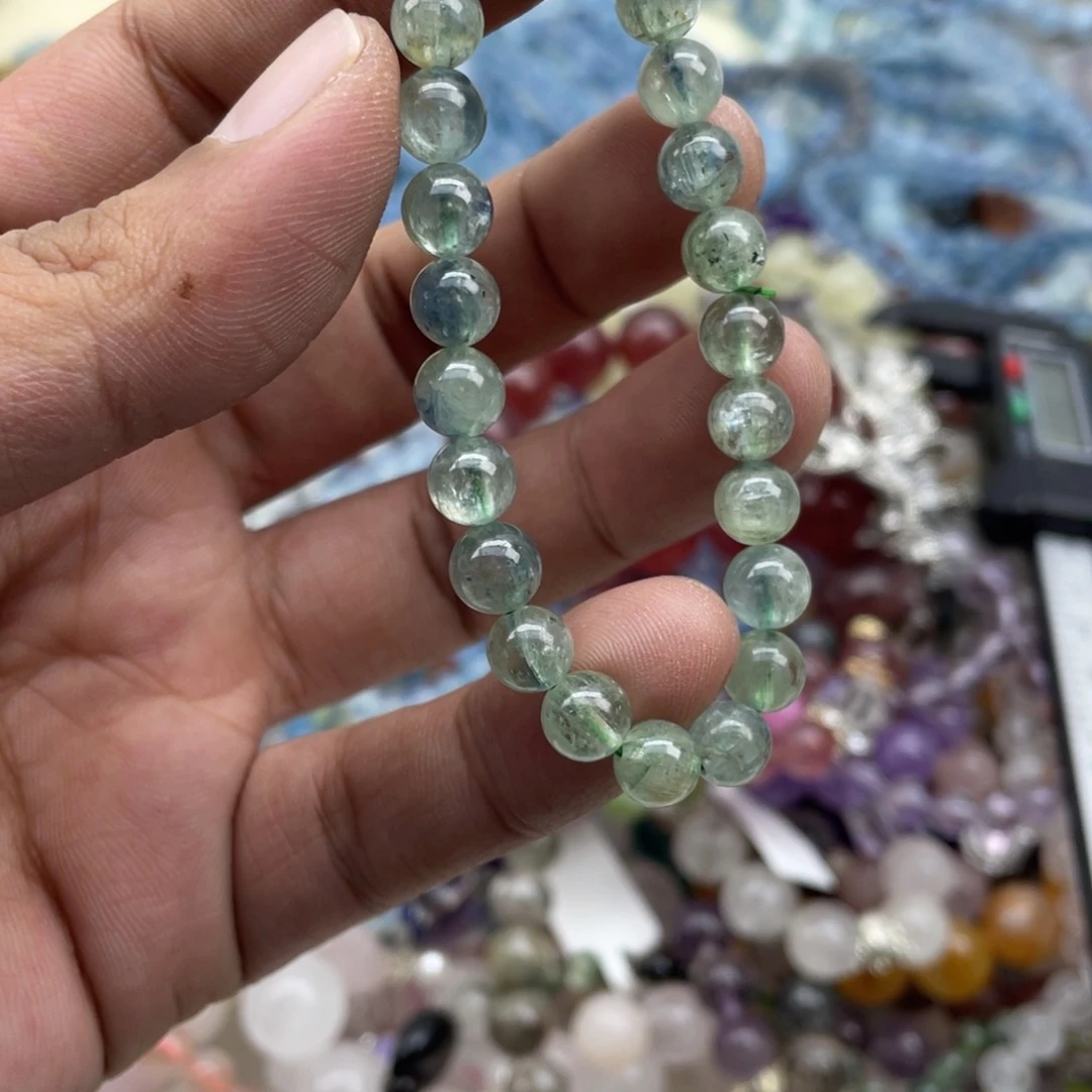 银S925镶嵌手链烟晶