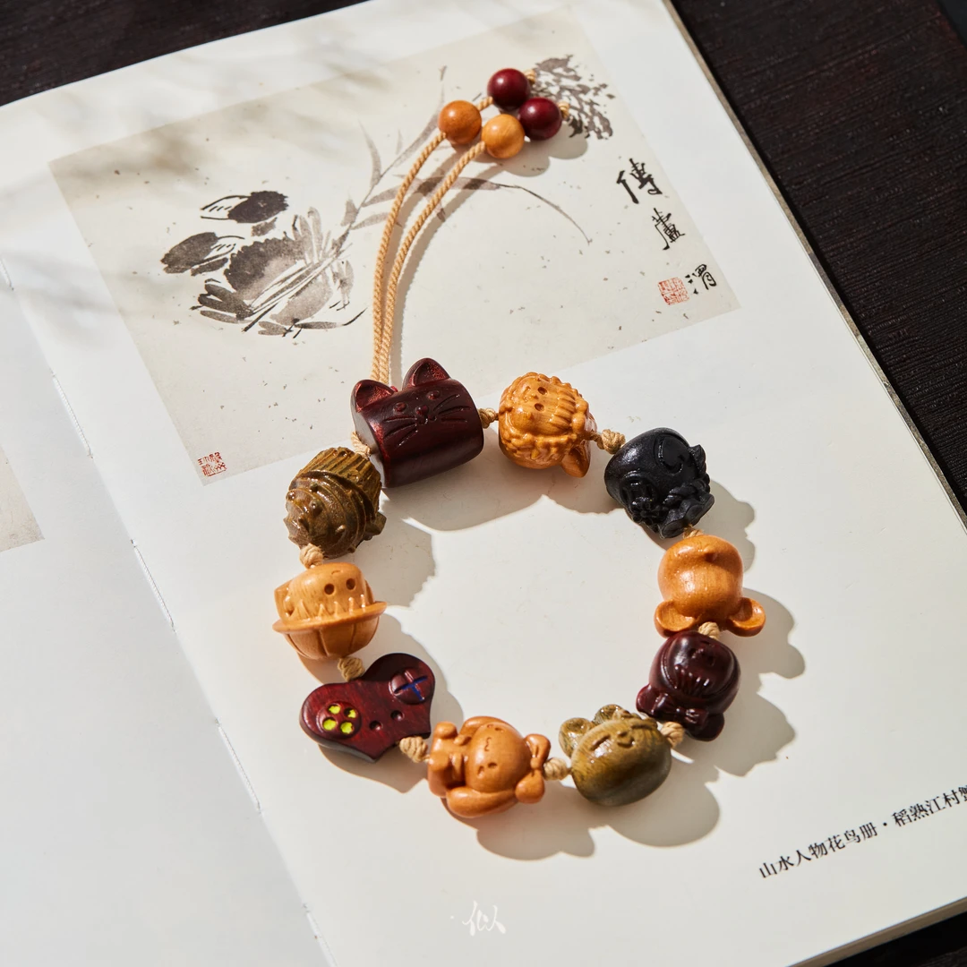 【意昭】·似梓珠宝· 檀木多宝手串 SZCC3250041