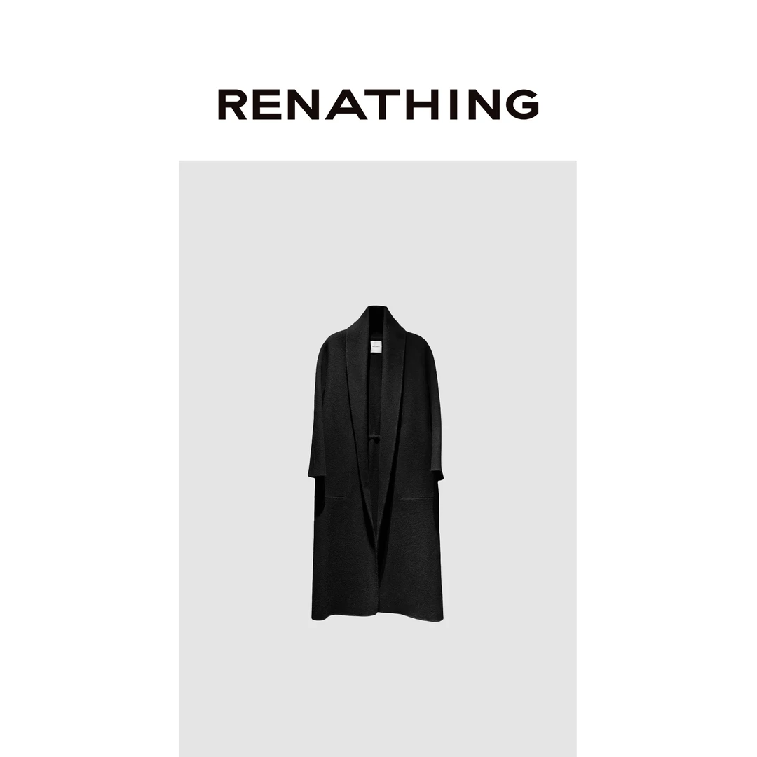 【RENATHING】廓形抽绳收腰长款大衣