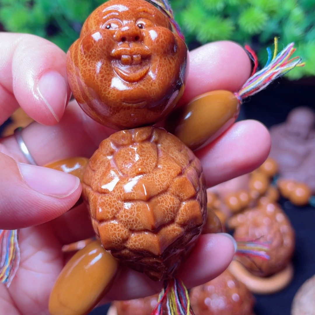 【闪购商品】橄榄核把件富贵人富甲穿配