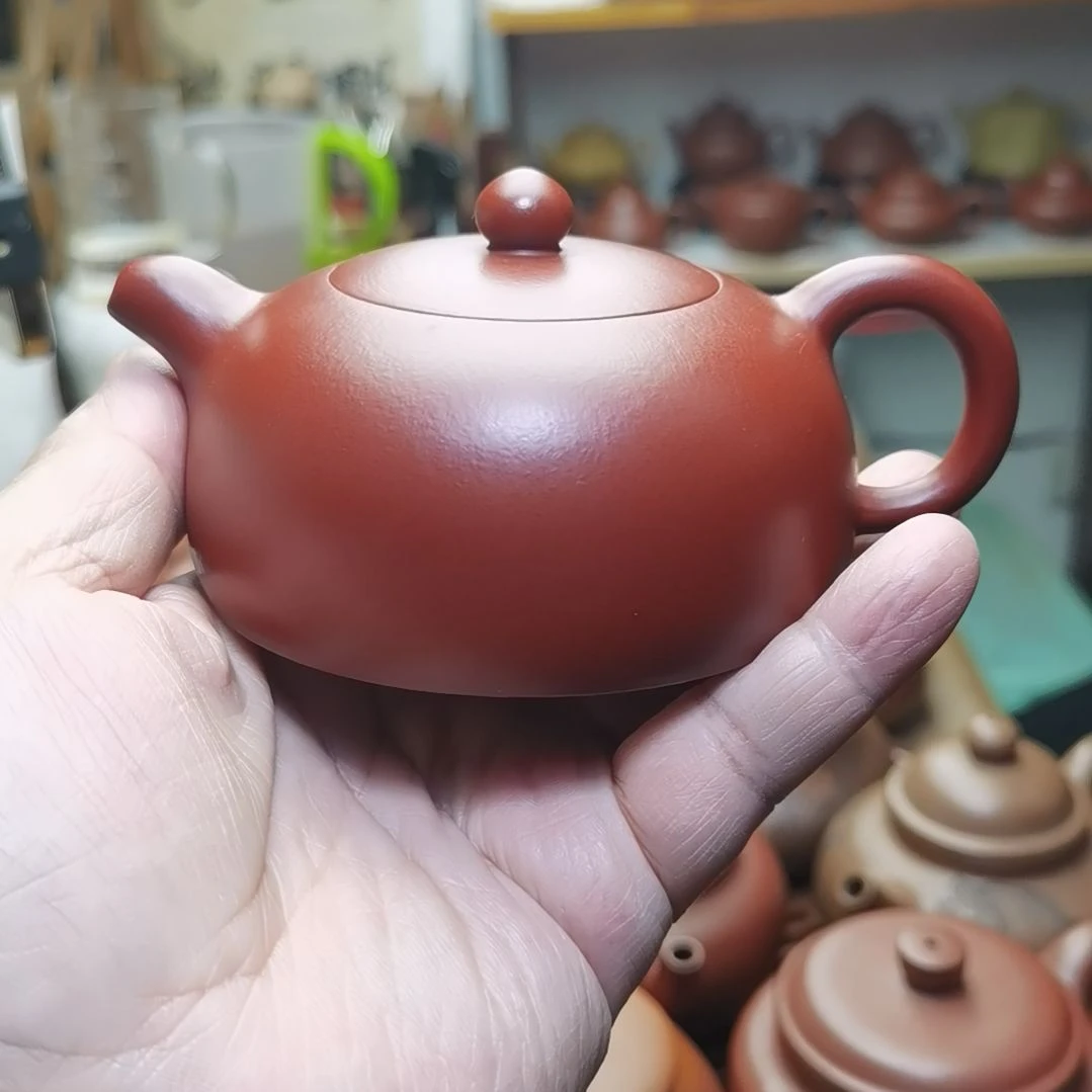 随***云茶壶紫砂老朱泥玉乳壶200CC容量
