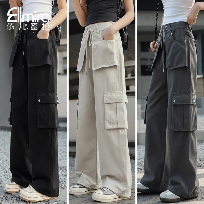 8973女童工装裤秋装儿童长裤运动裤宽松2025新款洋气大童裤子潮流