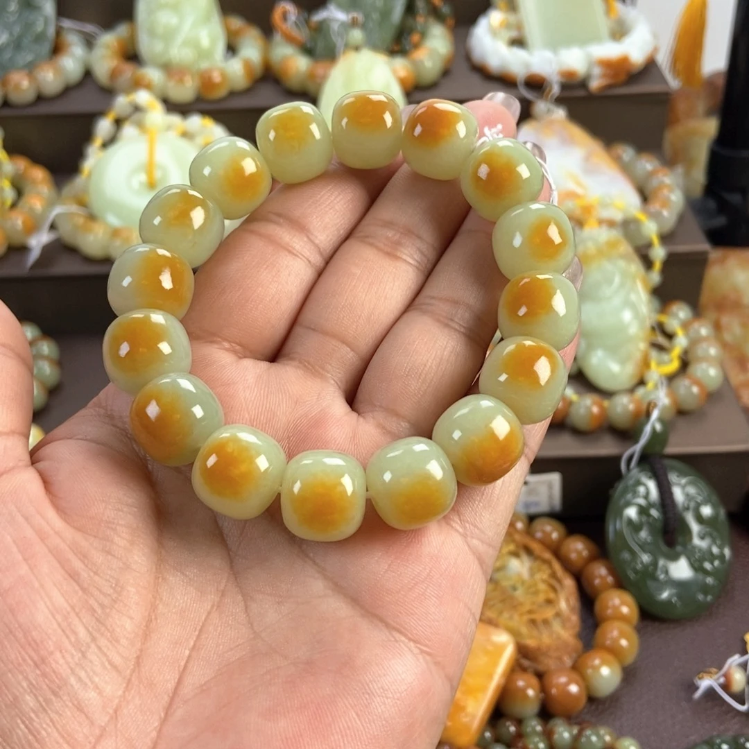 锦***绣透闪石质玉未镶嵌手串