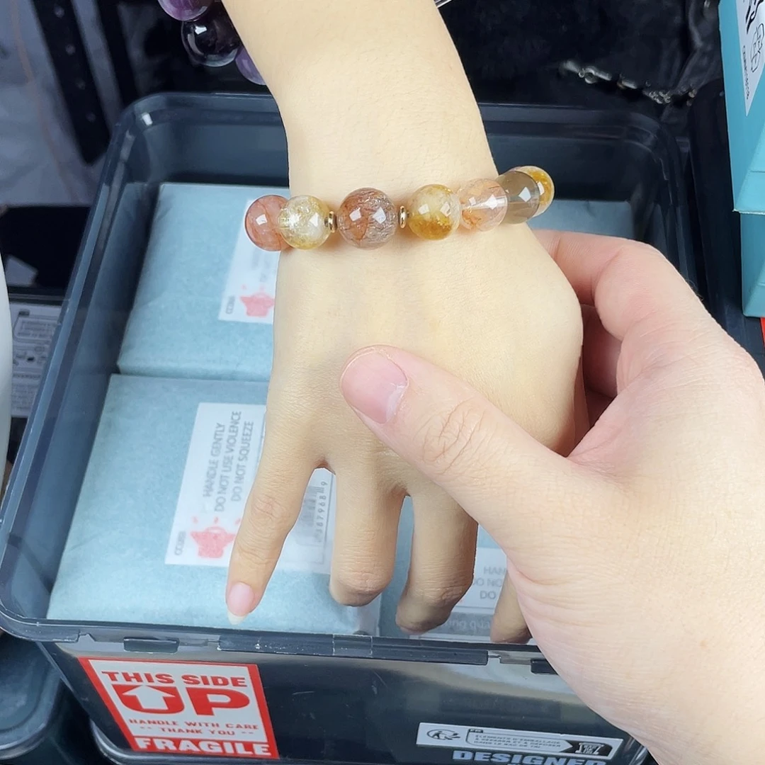 手串水晶银S925镀金镶嵌