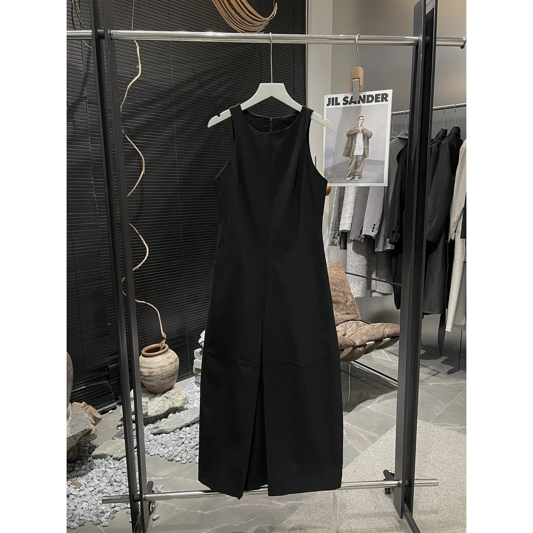 速干面料黑色背心连衣裙001922