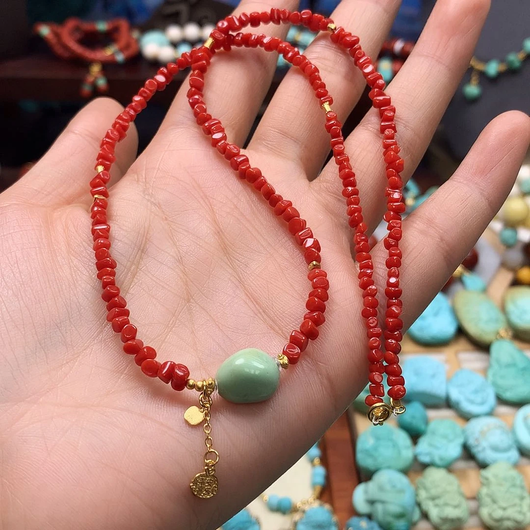 银S925镶嵌绿松石颈饰j***s