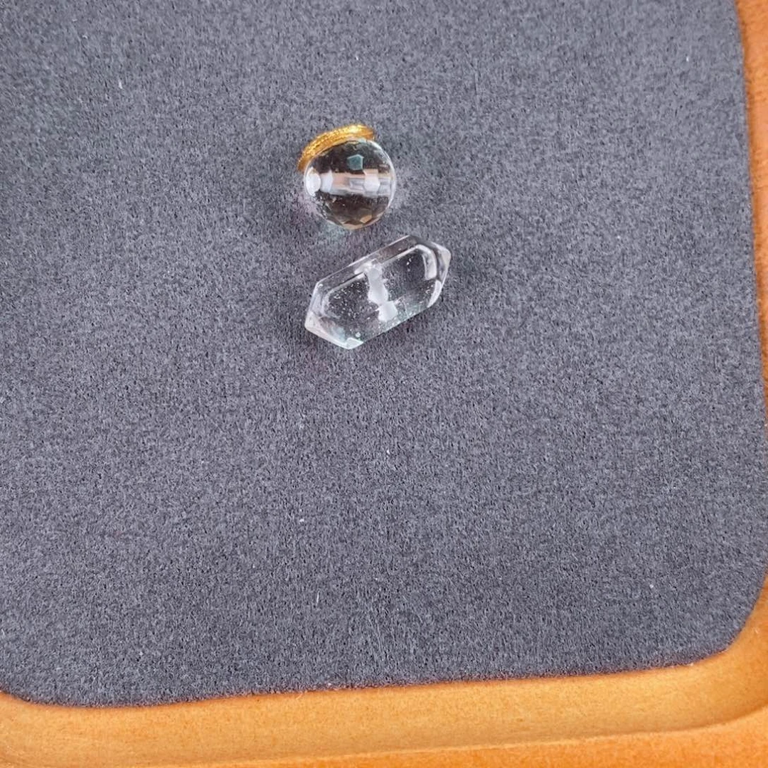 水晶珠宝半成品银S925镀金镶嵌