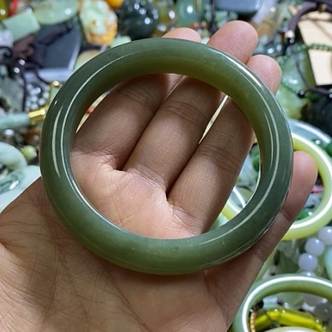 和田玉手镯未镶嵌自己备注口径