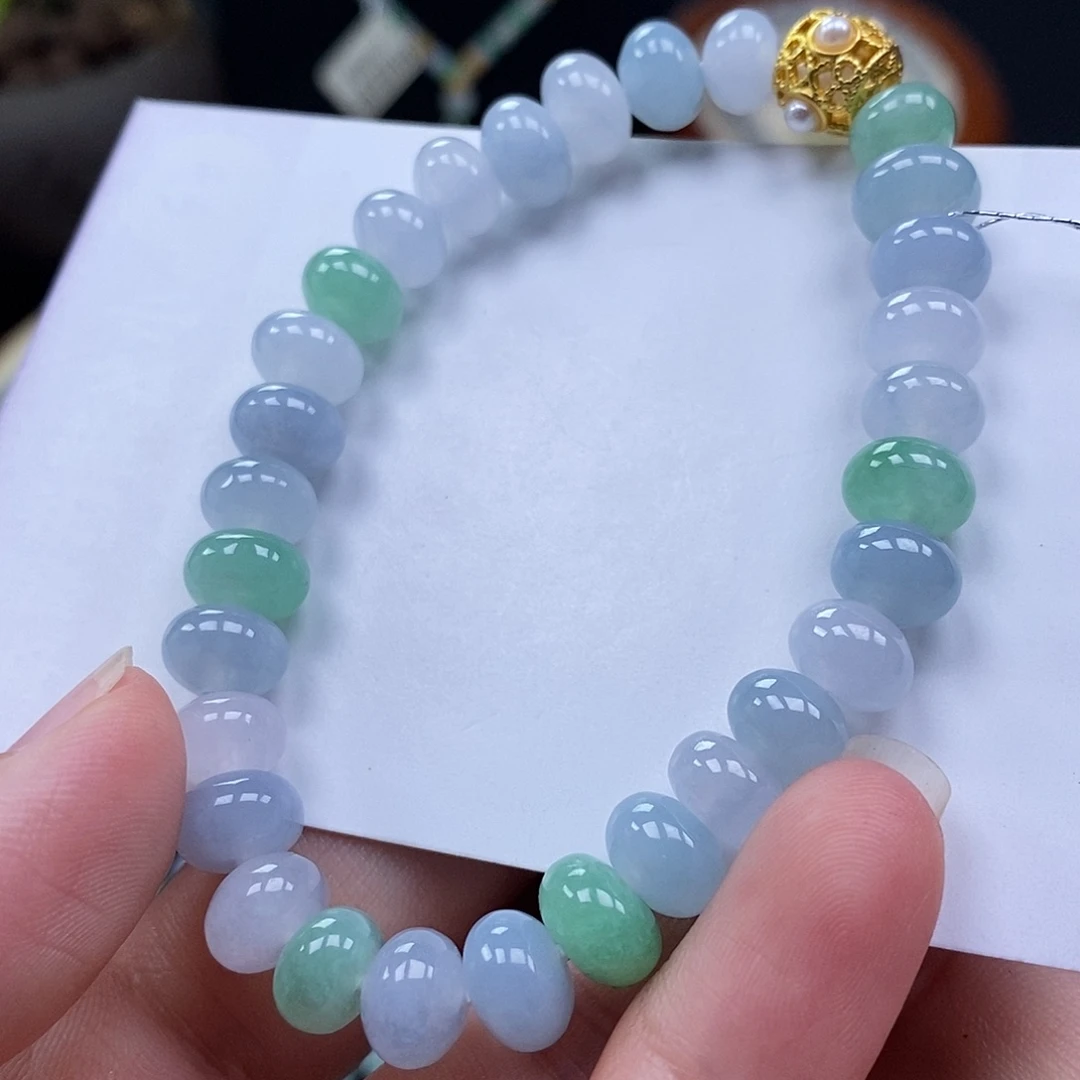 翡翠未镶嵌手链翡翠珠串