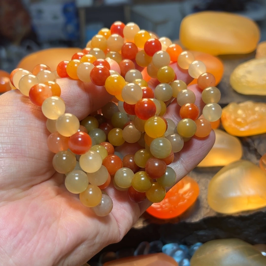 远***方石英岩玉未镶嵌手串