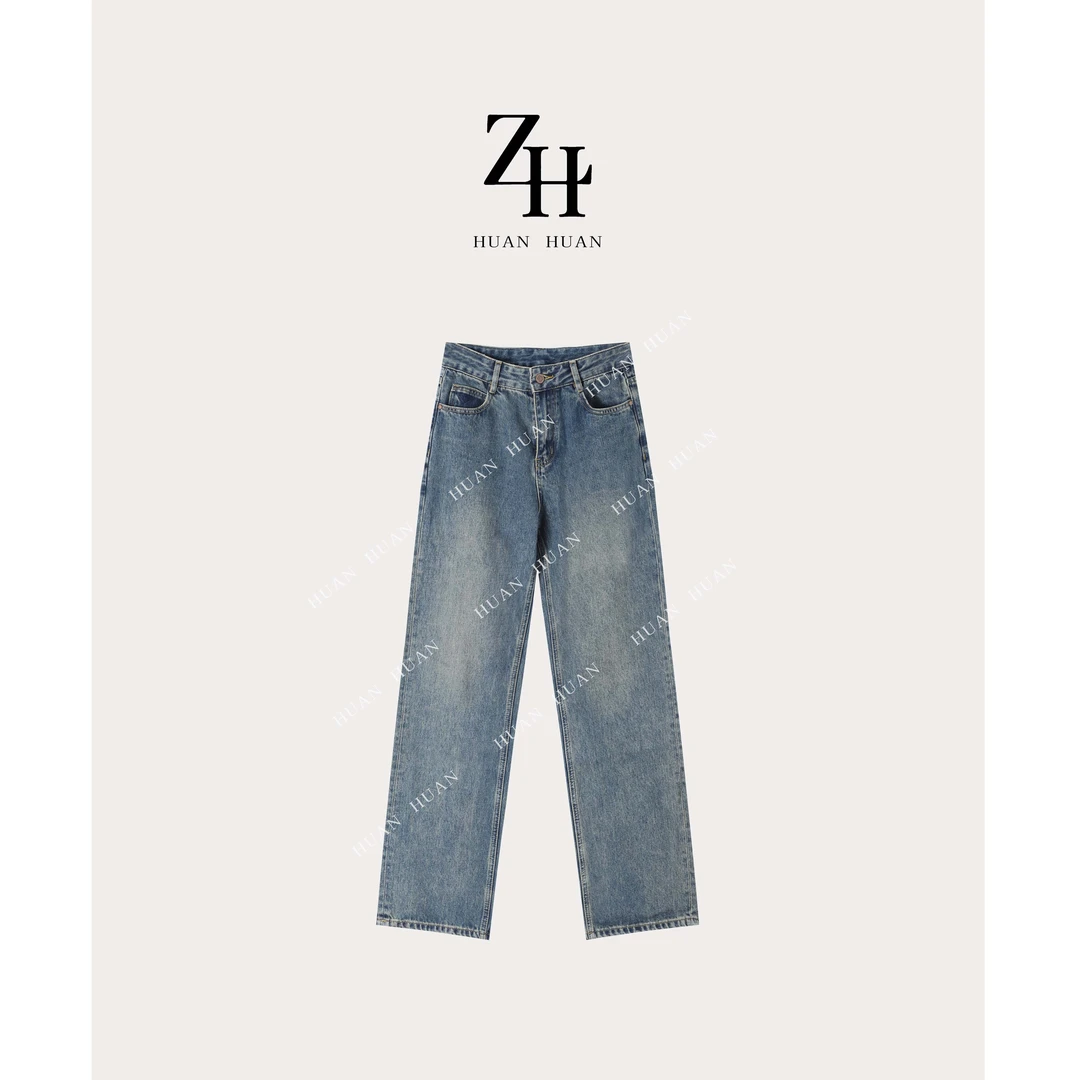 【ZH】简约显瘦洗水骨感挺括天丝直筒牛仔裤 15SW-1133