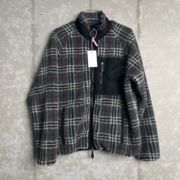 未使用 WE11 DONE 瑕疵/无领标/博柏利/摇粒绒夹克外套/18430/JP