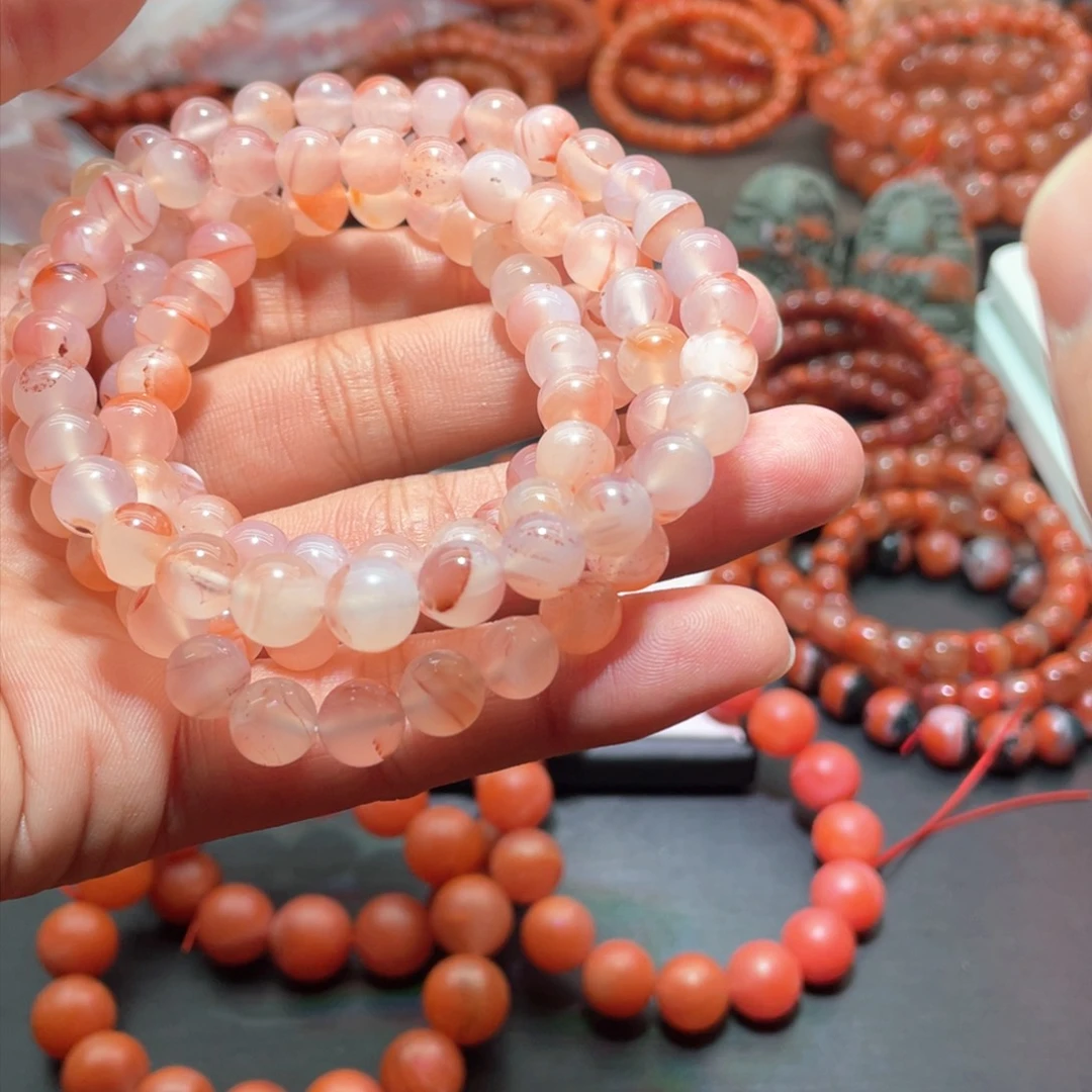 南红玛瑙手链未镶嵌