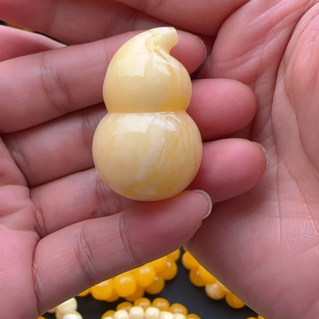 手链琥珀未镶嵌焦皮同料虎皮葫芦