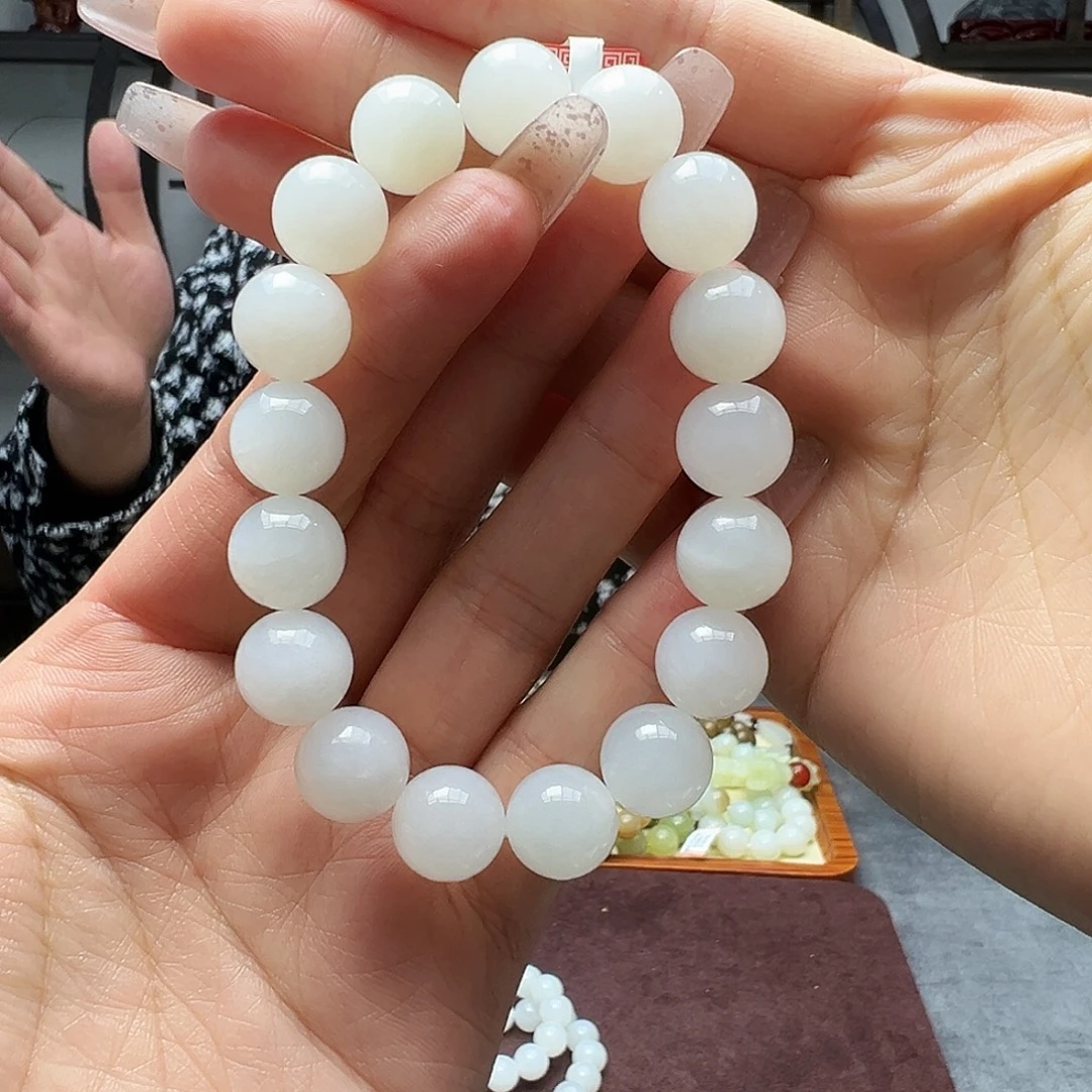 和田玉未镶嵌手链05于阗料