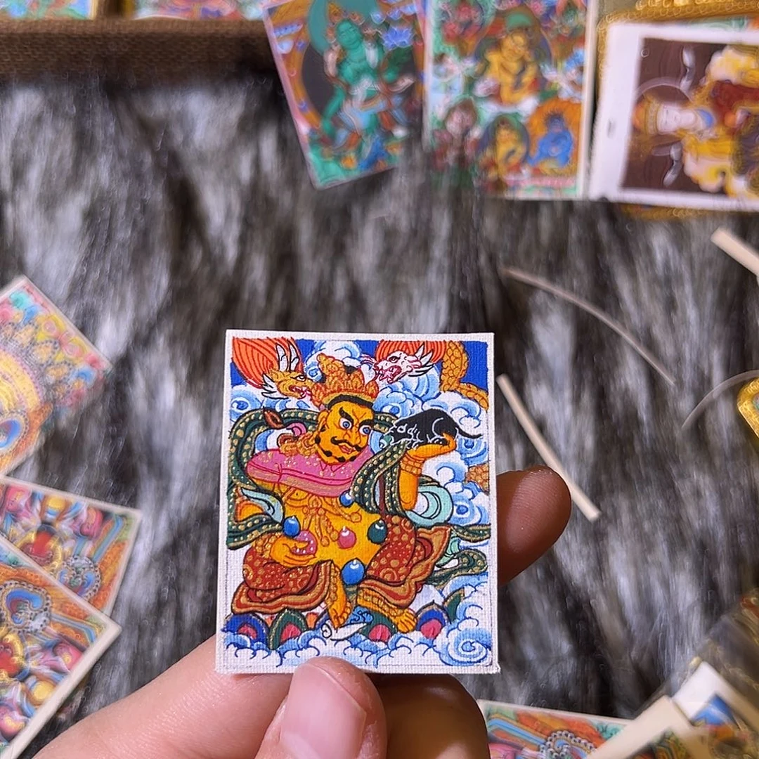 善***燊吊坠黄财神纯手绘唐卡