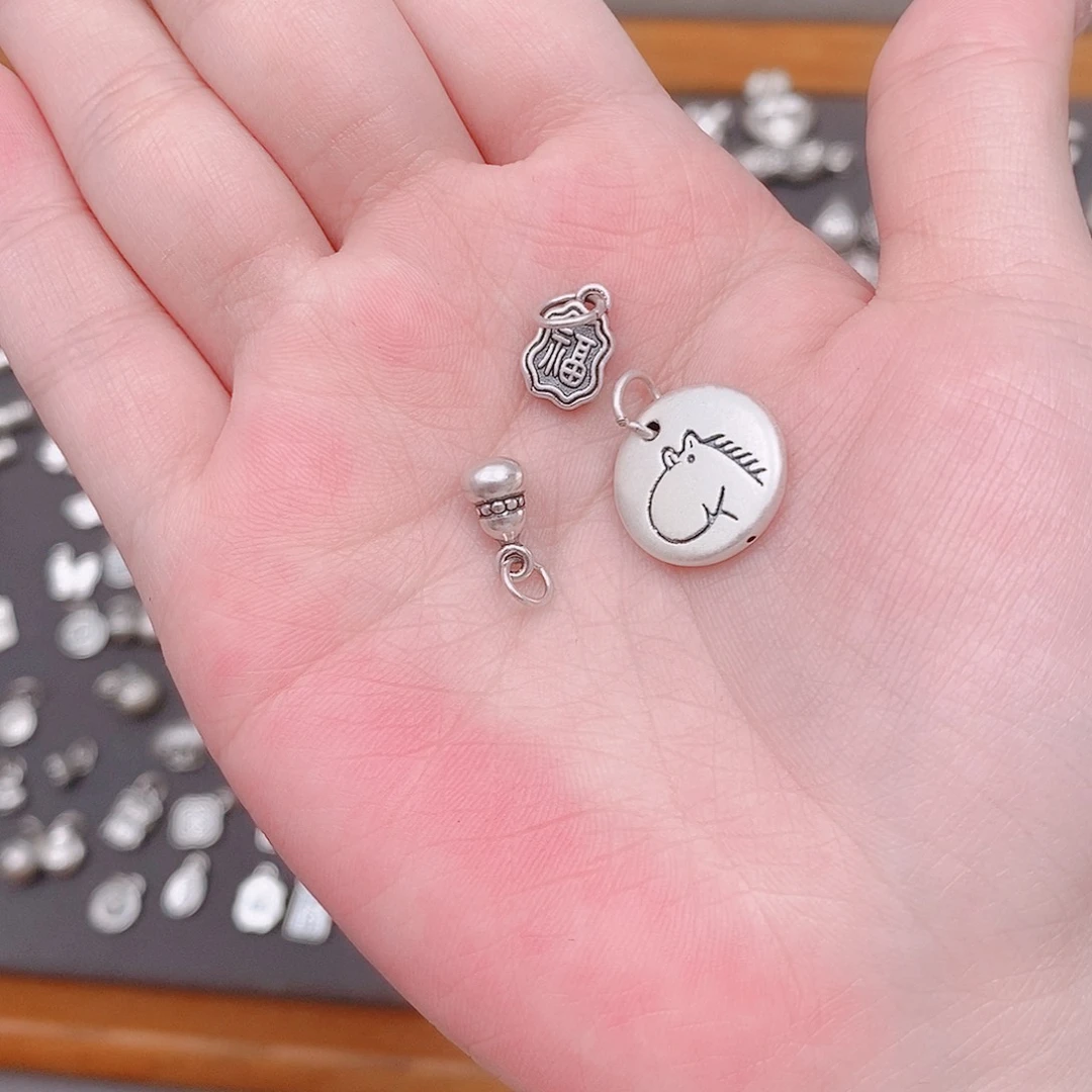 足银足银3d配件吊坠