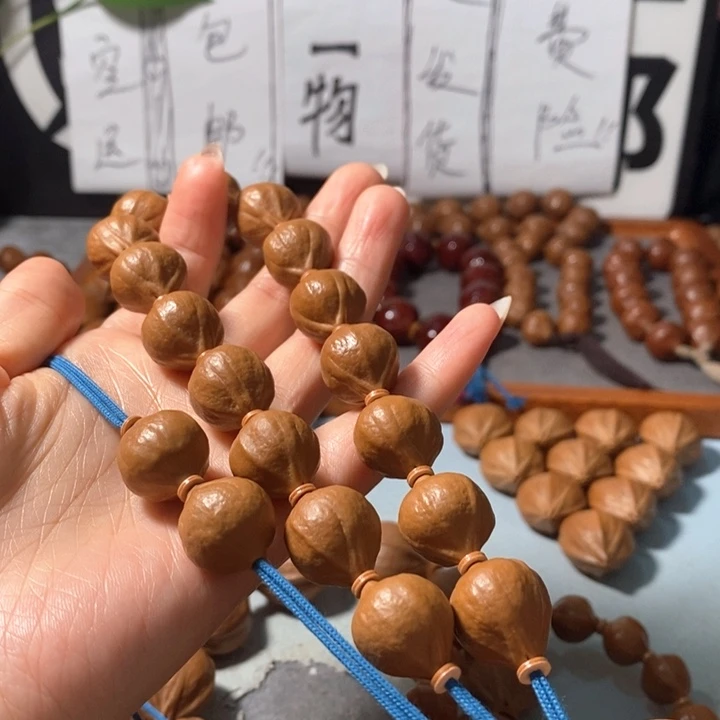 橄榄核手串9161精品蒜头铁核16+2颗