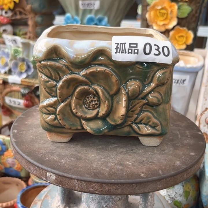 紫砂花盆粗陶材质多肉花盆