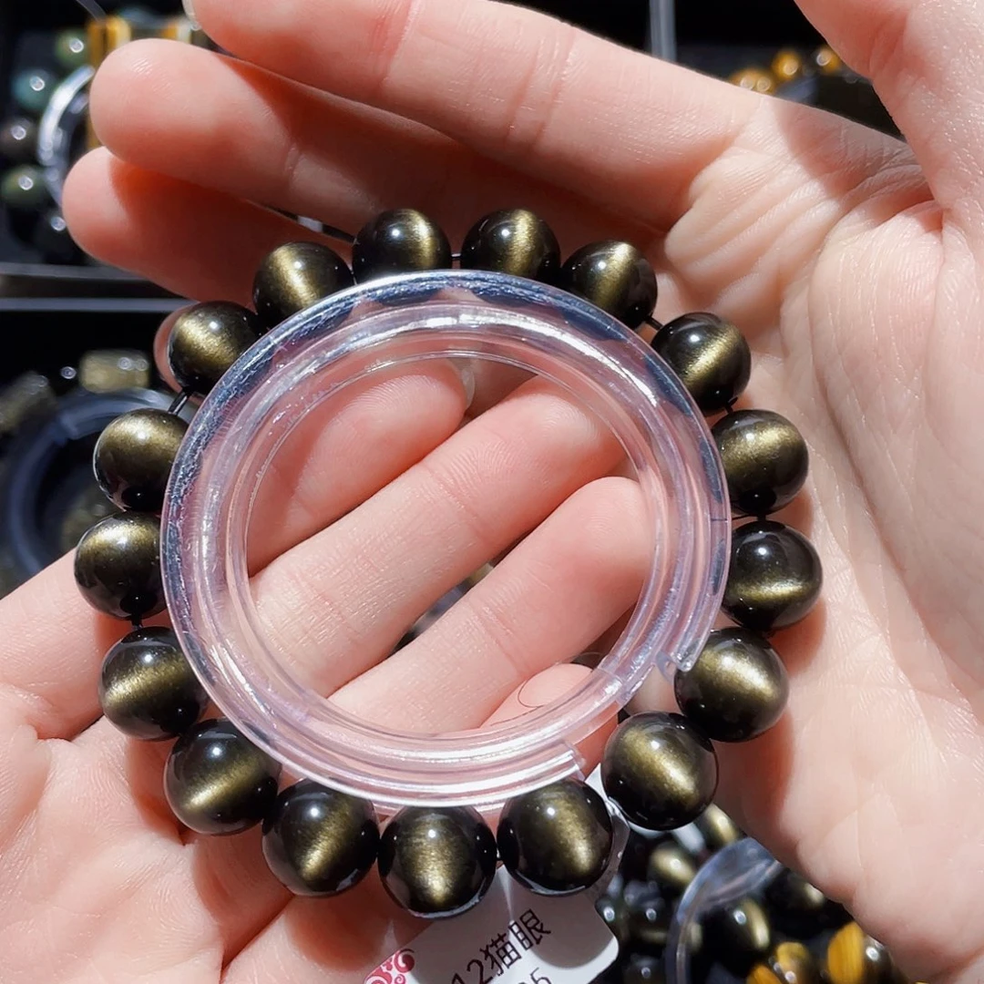 黑曜岩手链未镶嵌金***?