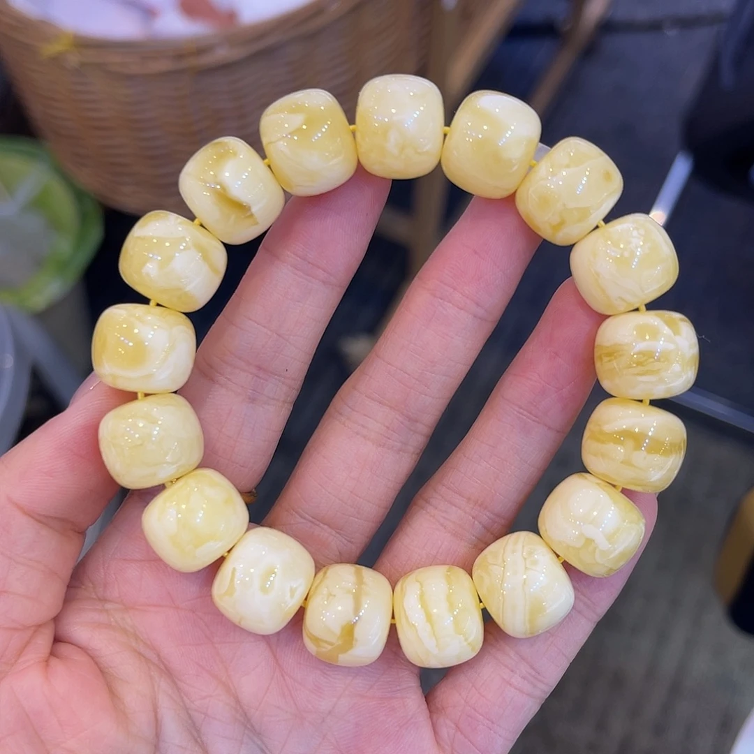 琥珀未镶嵌手链蜜蜡手串
