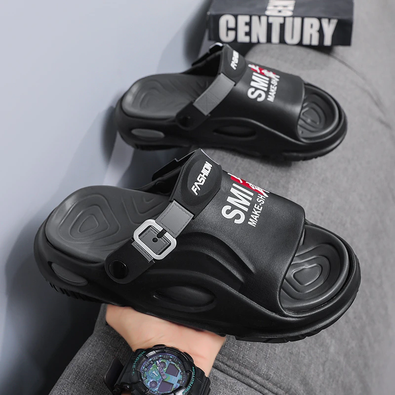 休闲户外外穿个性注压鞋青春潮流沙滩鞋镂空百搭防滑男士男款运动