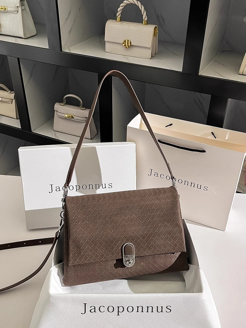 【雅各邦】真皮腋下包女高级感新款信封包轻奢小众大容量托特包