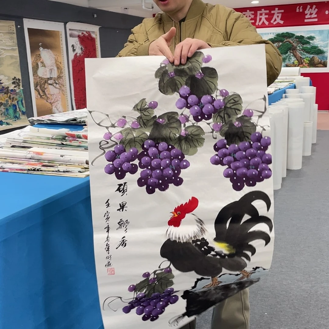 国画今天上午国画作品展示