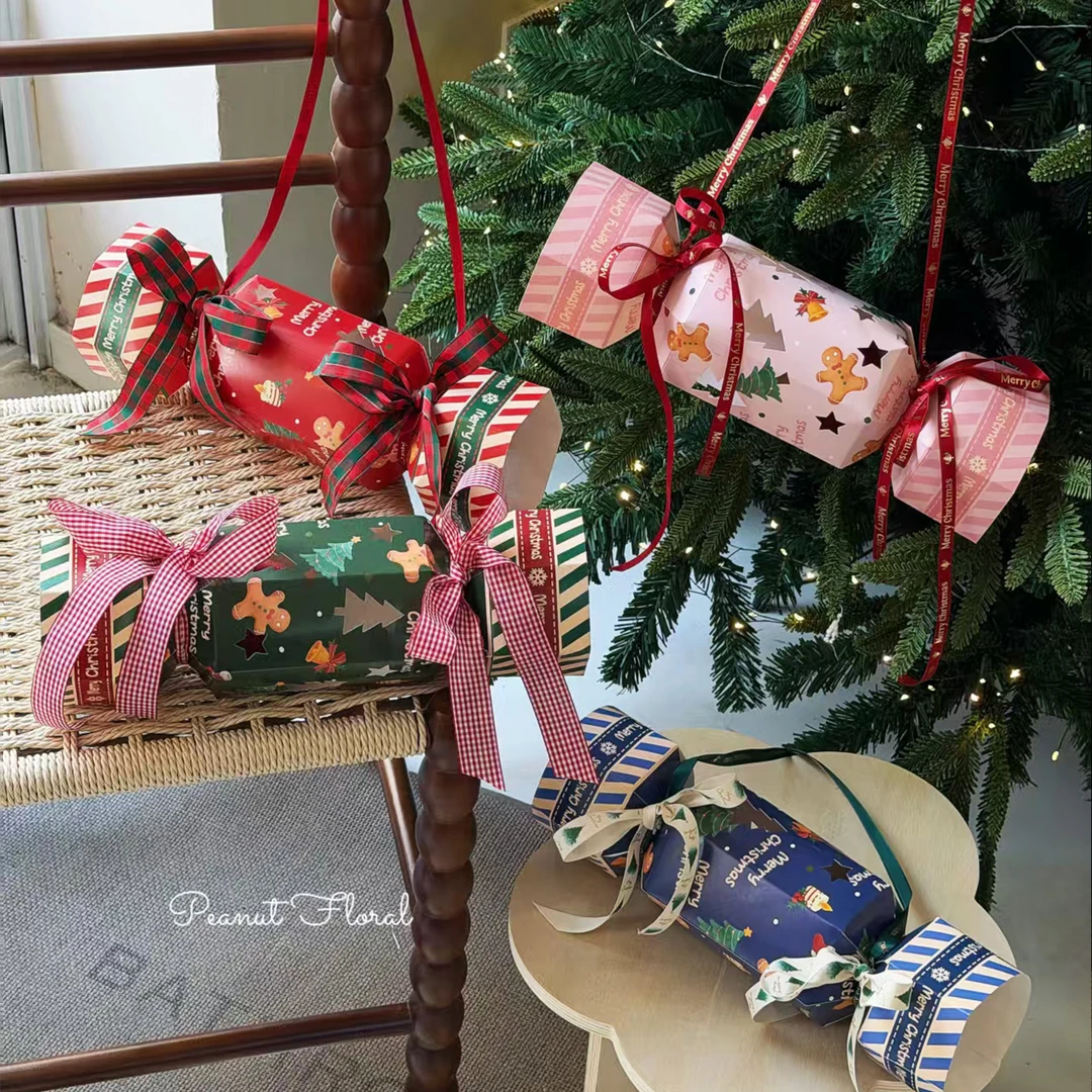 【星语】圣诞节糖果盒平安夜苹果盒礼物礼品包装盒手垮花艺包装盒