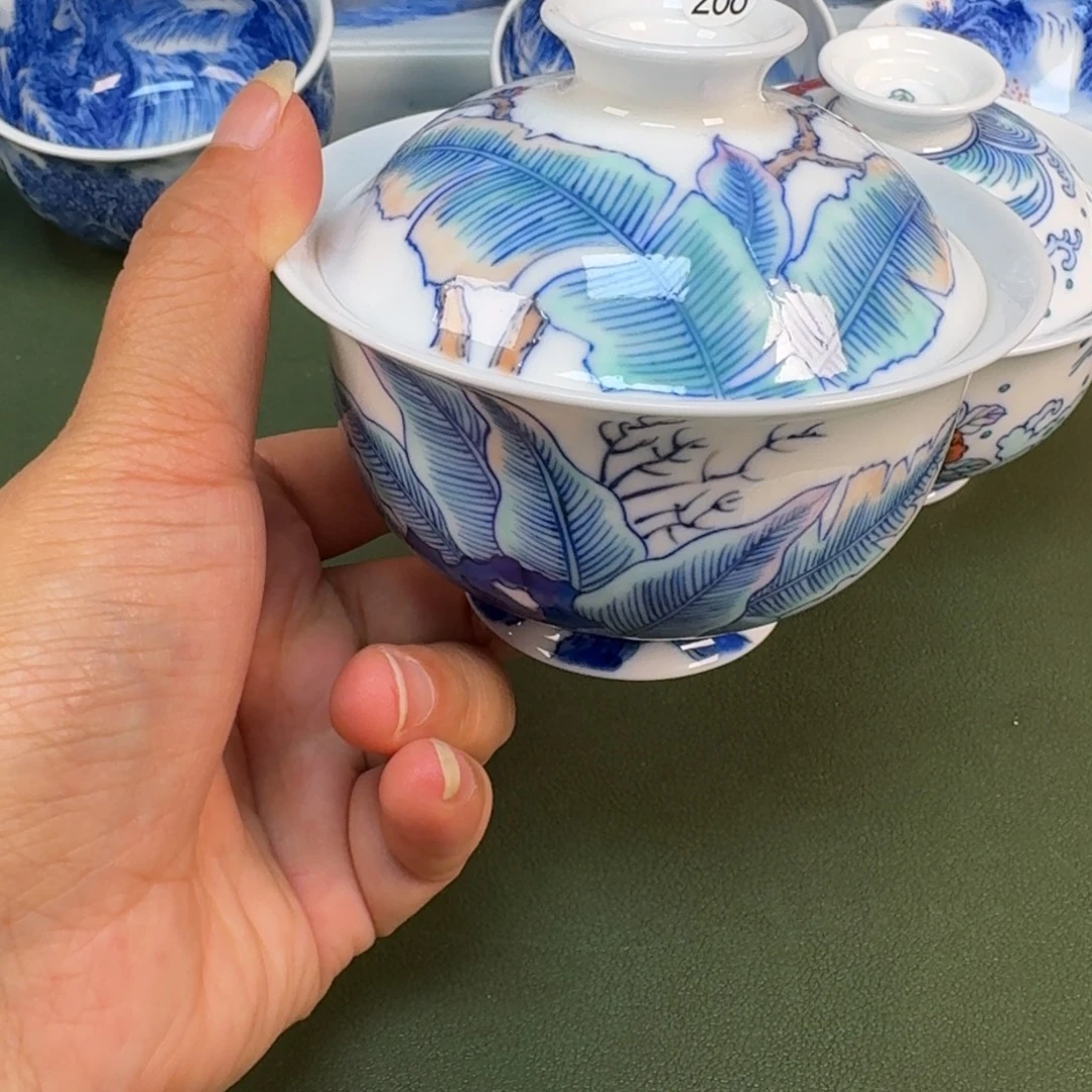 景德镇春手绘茶具圆圆268