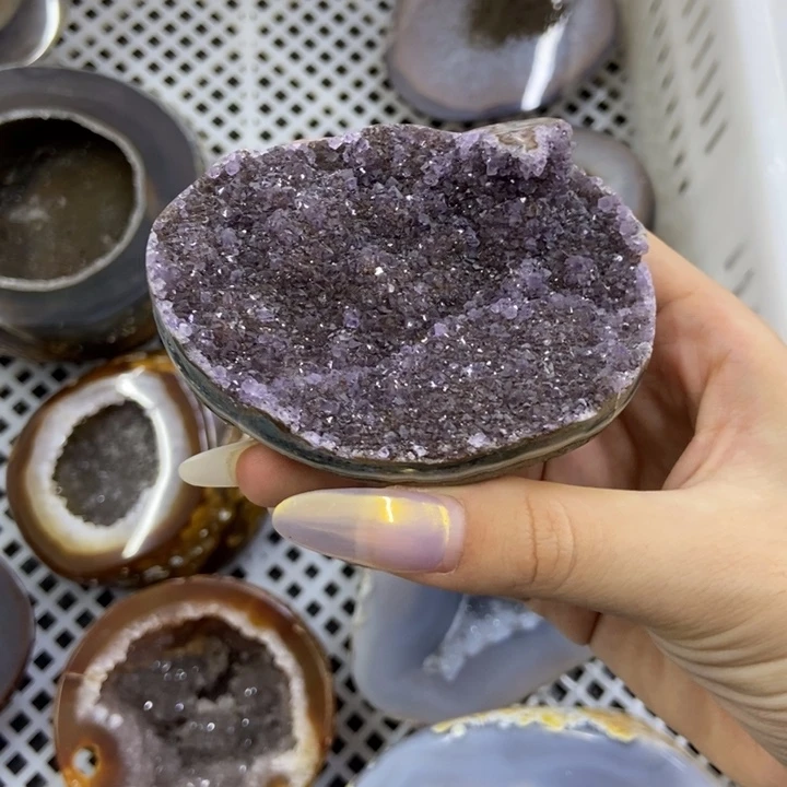 未镶嵌珠宝半成品水晶花盘