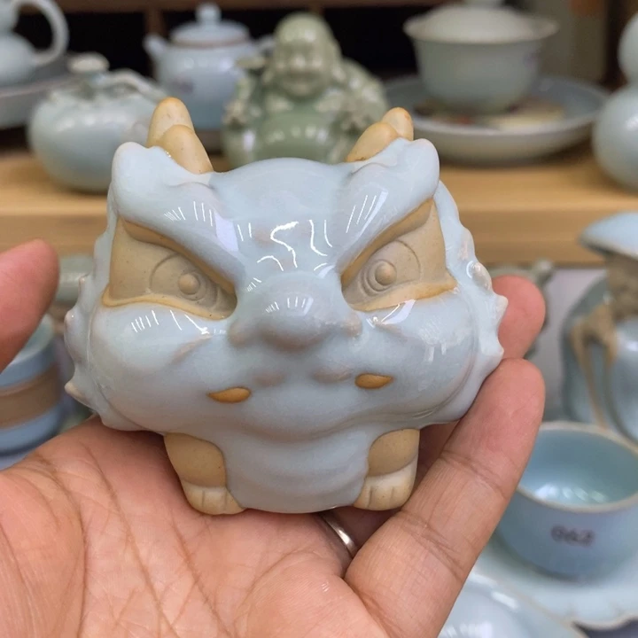 杯子微瑕龙宝一天青