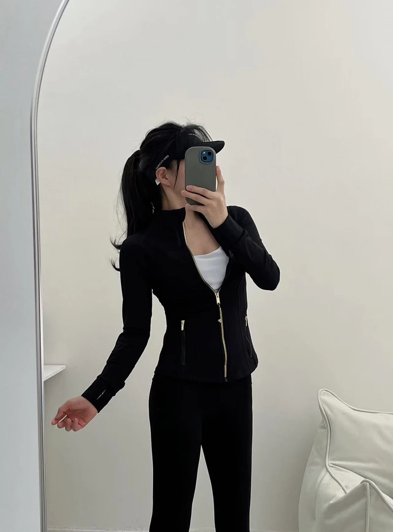 现货 DDFF 修身款立领瑜伽夹克---热销爆款