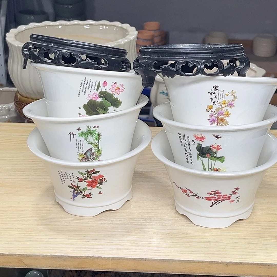 陶瓷绿植多肉微瑕花盆口径13*7.5